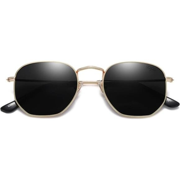 Sojos Polarized Sunglasses Women Men Small Square Hexagon UV400 Shades - Picture 1 of 6